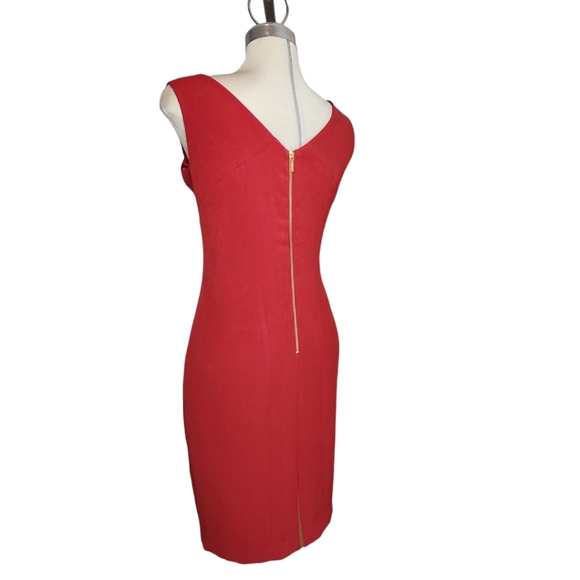 Laura  Orange  Burgundy Sheath Sleeveless  Dress Size 8 - Picture 7 of 17